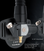 optrel suppliedair Atemschutzsystem mit Druckluftzufuhr und Anschluss kompatibel mit RECTUS 25, 26 und CEJN 320