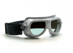 Laserschutzbrille, SPECTOR Filter - 0153, Gestellfarbe silber (für Brillenträger geeignet)